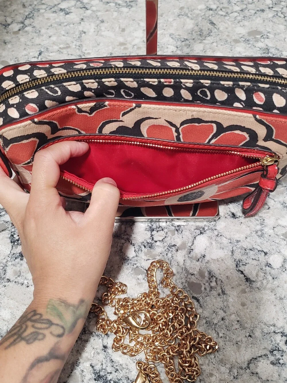 Coach Poppy Desert Sky Floral Crossbody Bag